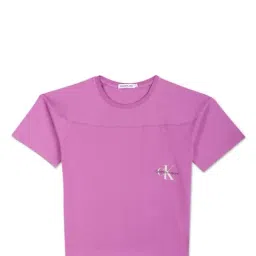 Calvin Klein Jeans Kids Purple Cotton Regular Fit T-Shirt-image-17