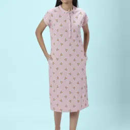 Dreamz by Pantaloons Pink Cotton Printed Nighty-picture-17