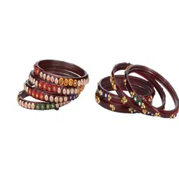 1ST TIME Set Of 8 Stone Studded Bangles-picture-18