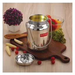 HAZEL Stainless Steel Oil and Ghee Air Tight Container Heavy Gauge Kitchen Storage  Silver - 250 ml-picture-19