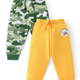Babyhug Cotton Knit  Full Length Lounge Pants Camouflage & Mountain Print Pack of 2 - Multicolour-picture-24