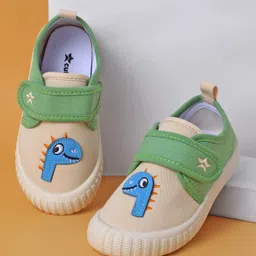 Cute Walk by Babyhug Casual Shoes with Velcro Closure & Dino Applique - Green-picture-19