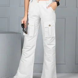 Cutiekins Woven Solid Wide Legged Cargo Pants - Grey-picture-16