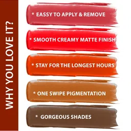Fashion Colour Super Matte Waterproof Lipstick With Shea Butter - 4g -Naughty Chocalate 01 image 4