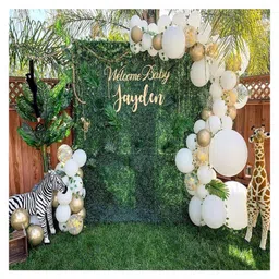 AMFIN White and Gold Balloons White and Gold Balloons For Decoration Kit White & Gold - Pack of 52 image 2