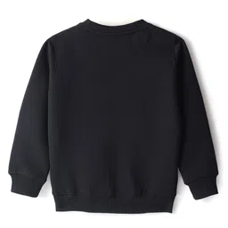 KAVEE Full Sleeves  Typography Printed Sweatshirt - Black image 3