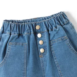 Kookie Kids Full Length Solid Color Jeans - Blue image 3