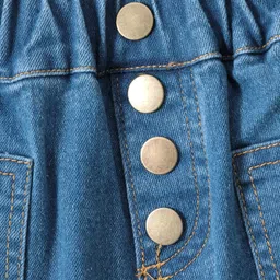 Kookie Kids Full Length Solid Color Jeans - Blue image 4