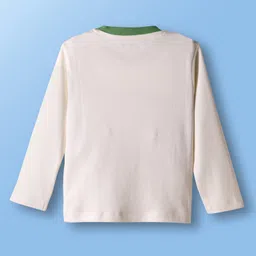 Babyoye 100% Cotton Interlock Eco Jiva Finish Full Sleeves T-Shirt & Joggers Set With Farm Print - White & Green image 4