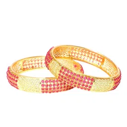 YouBella Set Of 2 Gold Plated Stones-Studded Bangles image 4