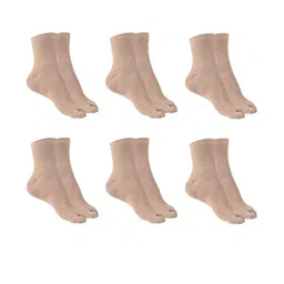 MUKHAKSH Beige Cotton Socks-picture-27
