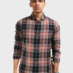 XKIND Men Comfort Tartan Checked Casual Shirt-image-37