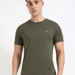 Tommy Hilfiger Men Solid Round Neck Slim Fit T-shirt-picture-54