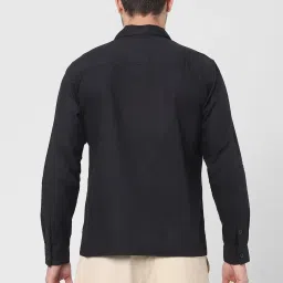 SELECTED HOMME Black Cotton Comfort Fit Shirt image 2