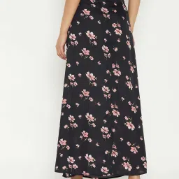 PURYS Black Printed Maxi Skirt image 2
