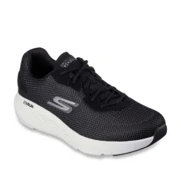 Skechers Men's GO RUN ELEVATE Black White Running Shoes image 2