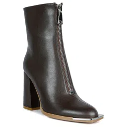 London Rag Women's Brown Casual Booties image 2