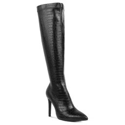 London Rag Women's Black Stiletto Booties image 2