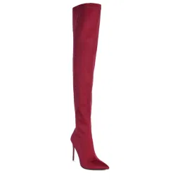 London Rag Women's Burgundy Stiletto Booties image 2