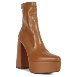 London Rag Women's Tan Casual Booties image 2