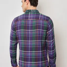 Lee Purple Regular Fit Check Shirt image 2