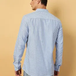 Wrangler Blue Regular Fit Striped Shirt image 2