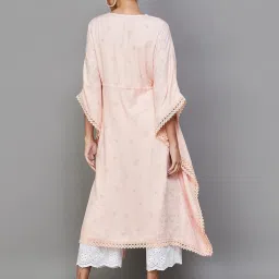 Melange by Lifestyle Peach Printed A Line Kurta image 2