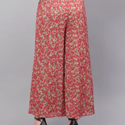 Anvi Be Yourself Multicolor Floral Print Relaxed Fit Mid Rise Palazzos image 2