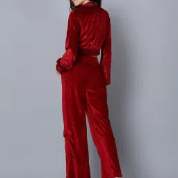 Anvi Be Yourself Maroon Maxi Co-ord Set image 2