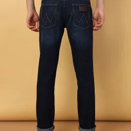 Wrangler Millard Dark Blue Regular Fit Lightly Washed Jeans image 2