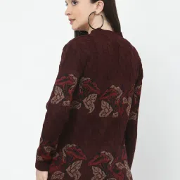 Kalt Maroon Printed Cardigan image 2