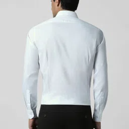 Van Heusen Cloud White Cotton Slim Fit Texture Shirt image 2