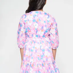 AND girl Pink Floral Print Dress image 2