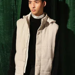 Rare Rabbit Beige Regular Fit Solid Jacket image 1