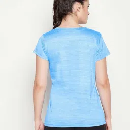 Clovia Blue Printed Sports T-Shirt image 2