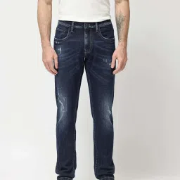 Rare Rabbit Navy Slim Fit Fit Solid Jeans image 1