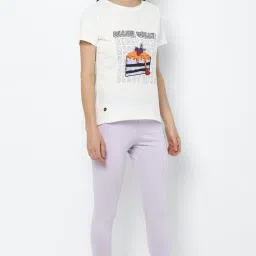Allen Solly Lilac Graphic Print Leggings image 4