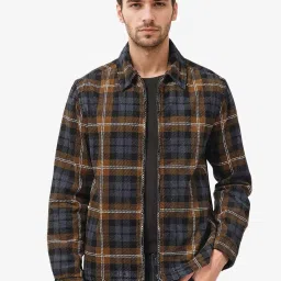 Rare Rabbit Black Relaxed Fit Checks Shaket image 1