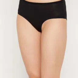Clovia Black Plain Hipster Panty image 2
