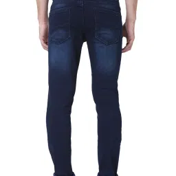 Mufti Dark Blue Lightly Washed Slim Fit Jeans image 2