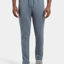 Jockey AM44 Grey Super Combed Cotton Rich Trackpants with Side & Back Pockets image 1