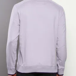 Calvin Klein Jeans Lavender Aura Cotton Regular Fit Logo Printed Sweatshirt image 2