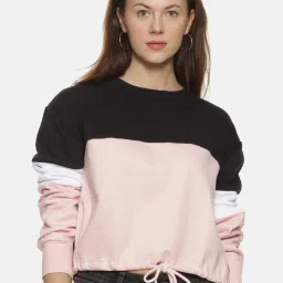 Campus Sutra Black Full Sleeves Sweatshirt image 1