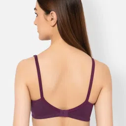 Clovia Purple Cotton T-Shirt Bra image 2