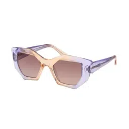 Guess Brown UV Protected Hexagon Sunglasses for Women GUS789780F50SG-picture-28