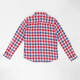 Pantaloons Junior Boys Checked Spread Collar Shirt image 4