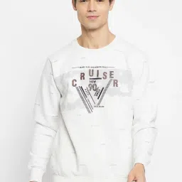 Duke White Alloy(Hairy) Regular Fit Printed Sweatshirt image 1