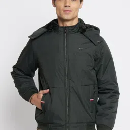 Duke Olive Slim Fit Hooded Jacket image 1