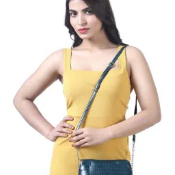 Toteteca Blue Textured Medium Sling Handbag image 2