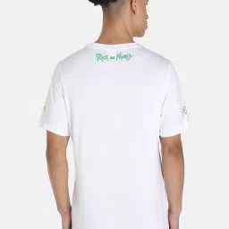 Puma x Rick & Morty Pickle Rick White Regular Fit Printed Cotton Sports T-Shirt image 2